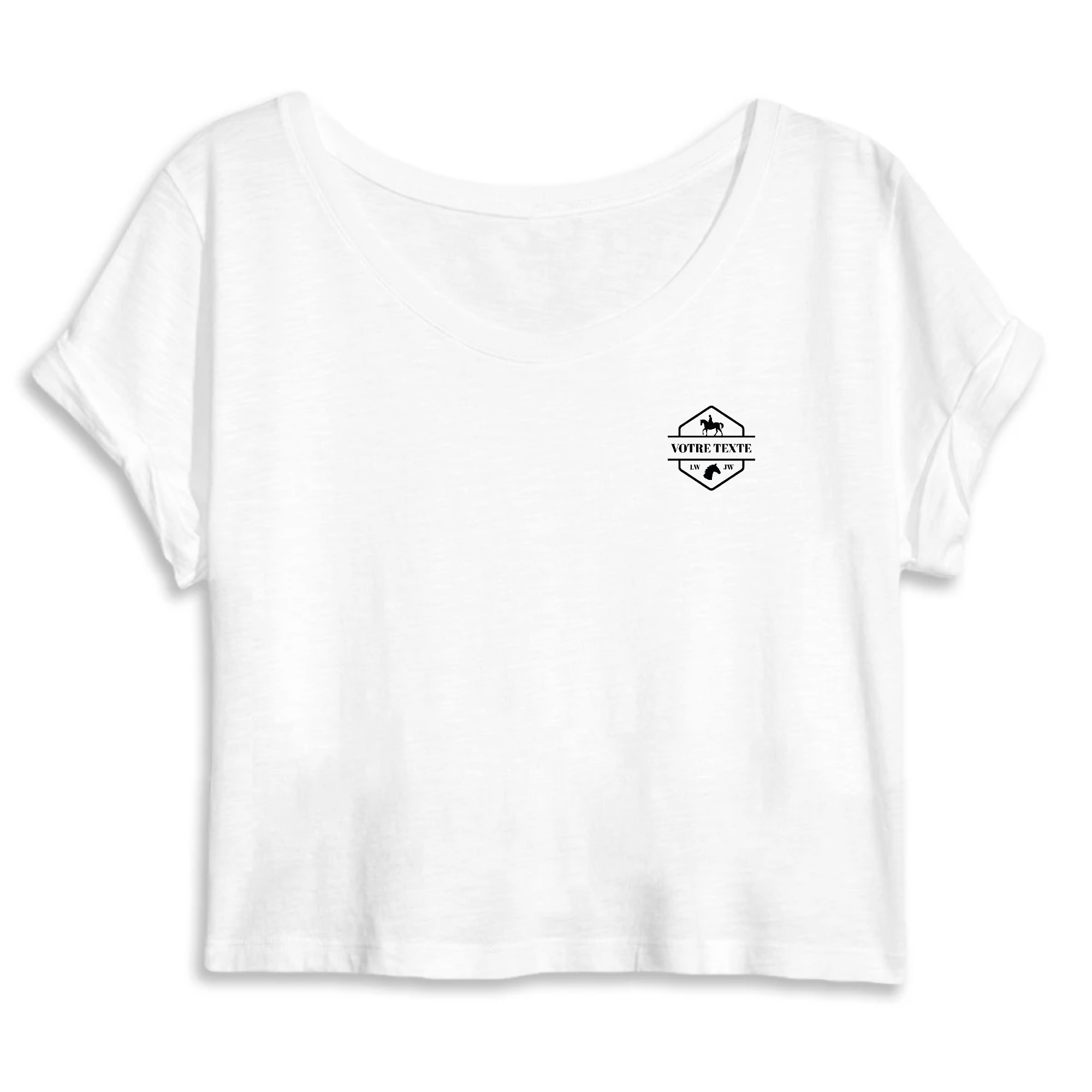 T-shirt crop top Ecusson 1