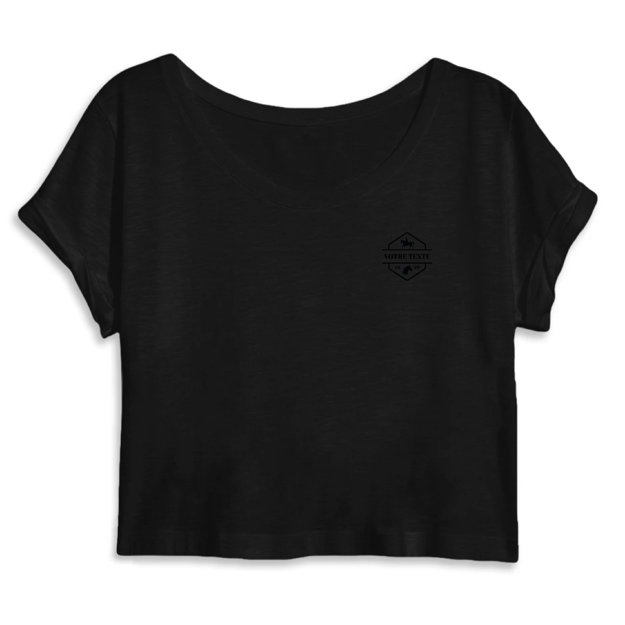 T-shirt crop top Ecusson 1